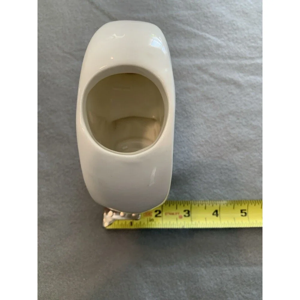 White Elephant Vase Floral Planter Ceramic 99 INTL Mid Modern Lucky Bamboo